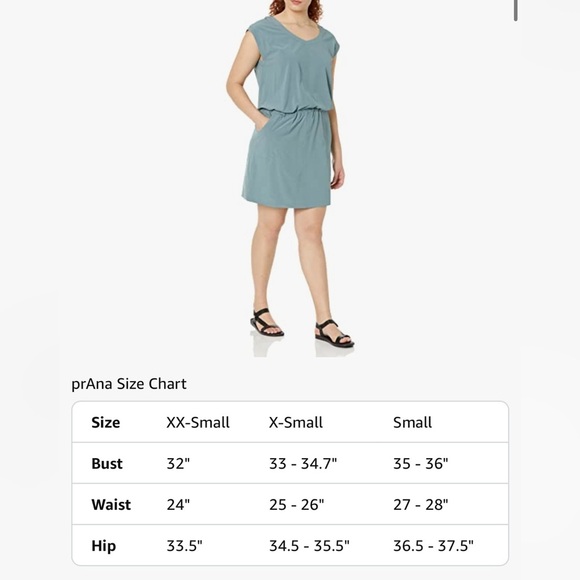 Prana Dress Womens Sz Small Smoky Blue Norma Pockets Lightweight Travel Outdoor - Picture 8 of 9